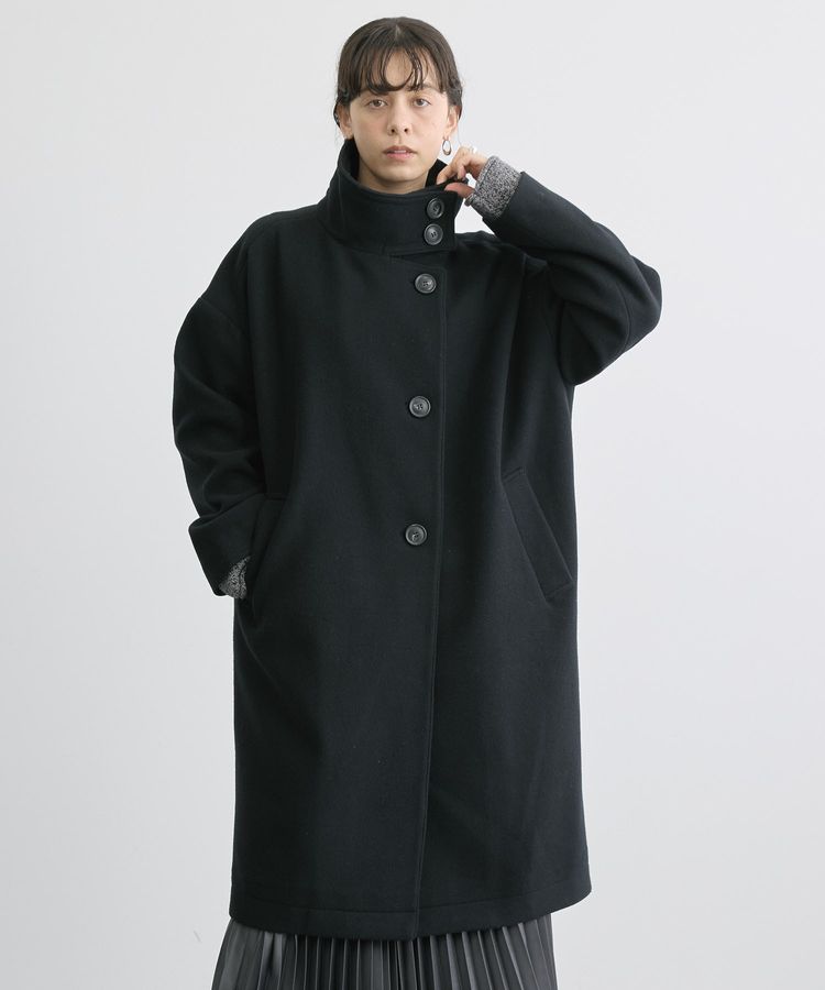 ≪USED≫中空FIBERスタンドカラーロングコート【軽量アウター