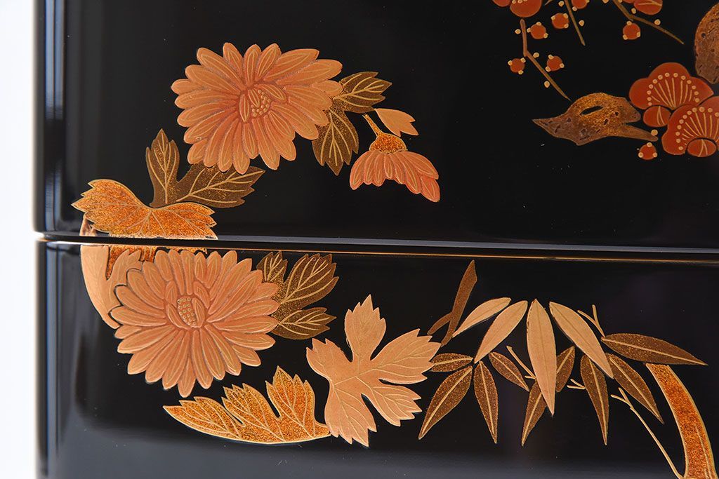 公式】アンティーク家具ラフジュ工房商品詳細ページ輪島塗 花丸蒔絵