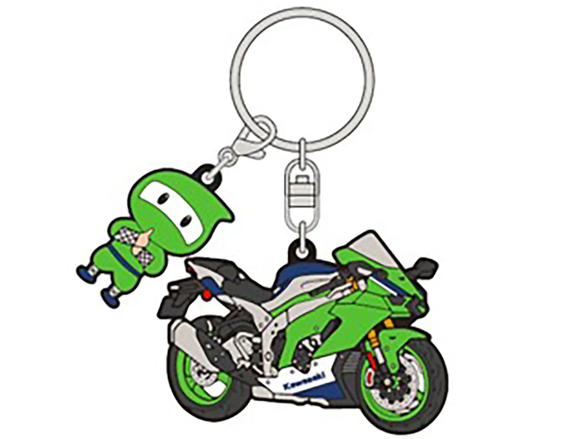 ファミマでカワサキグッズをゲット！ポップな忍者＆牛キャラ付きラバー