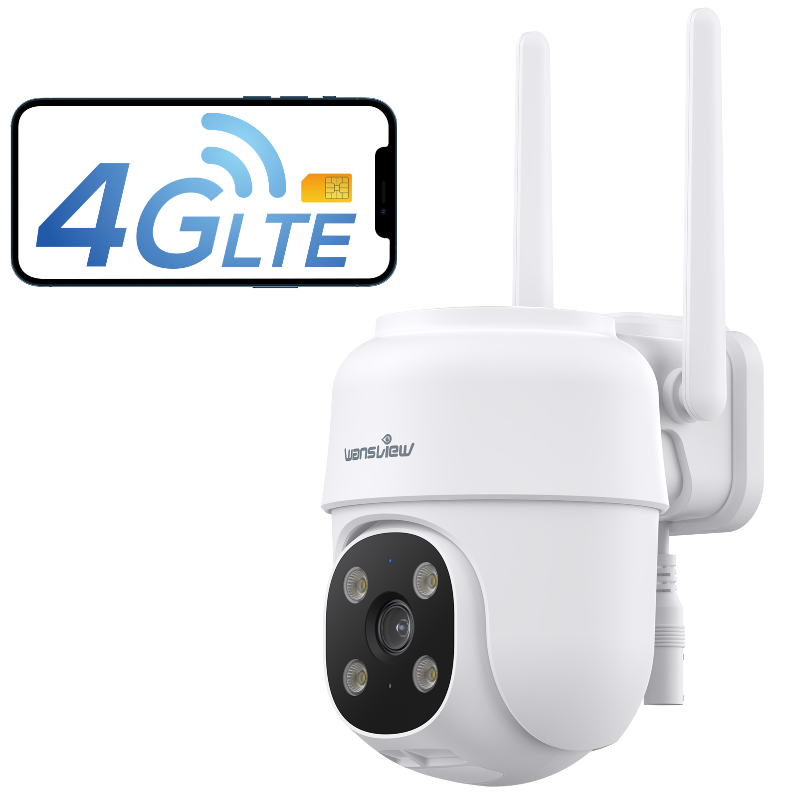 2K Outdoor Camera with Color Night Vision W7 1Pack-Wansview