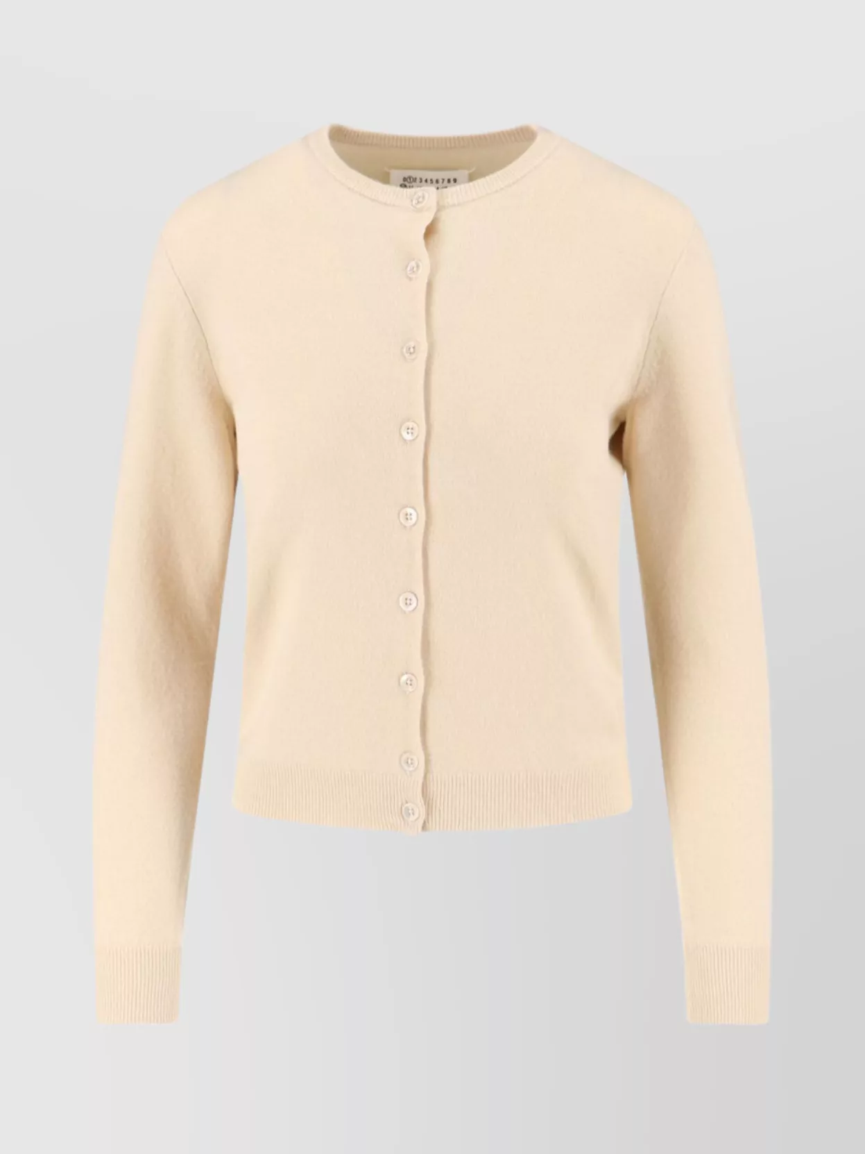 Maison Margiela Pearl button cardigan with ribbed finish | The
