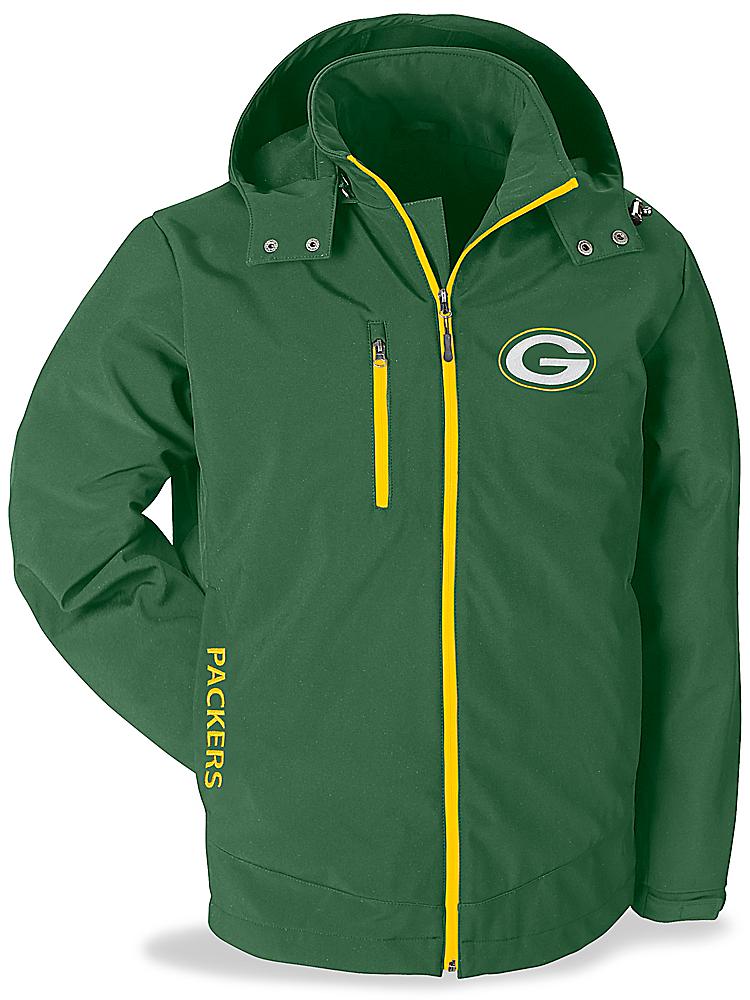 NFL Soft Shell Coat - Green Bay Packers, XL S-20087GRE-X - ULINE