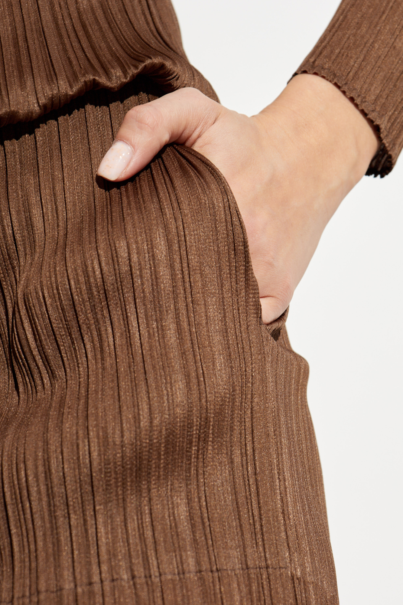 Brown Pleated Trousers Pleats Please Issey Miyake - Vitkac Canada
