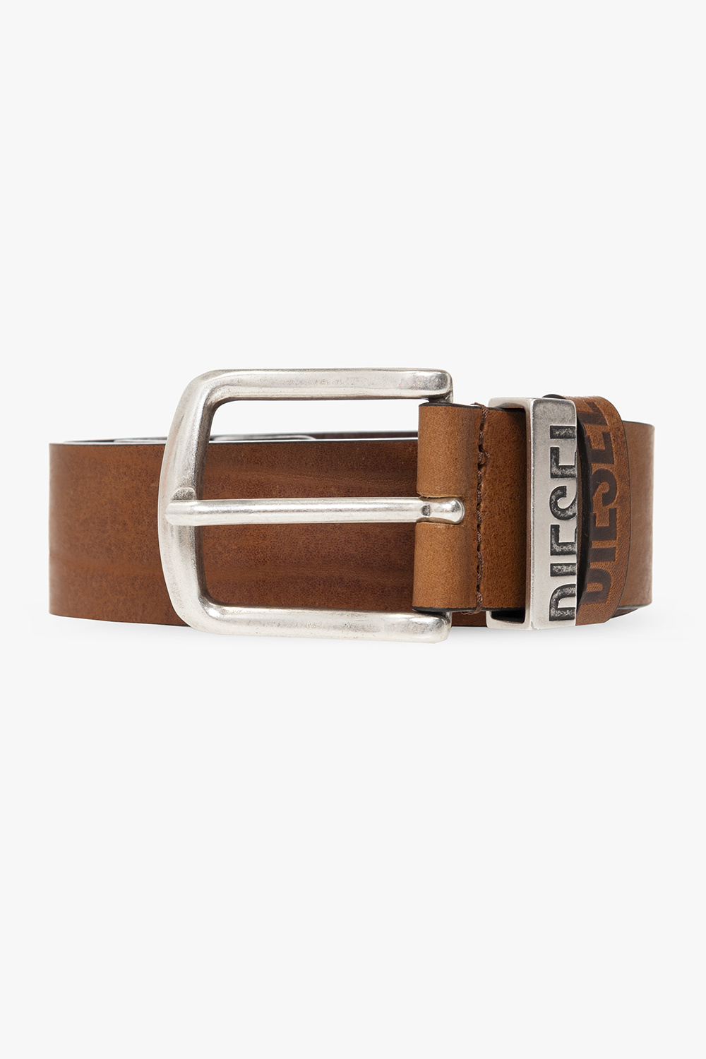 Brown 'DIESEL LOGO B-VISIBLE' leather belt Diesel - Vitkac Italy