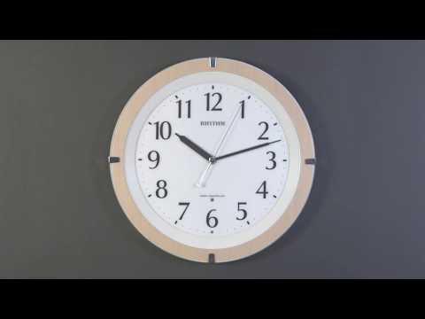 掛け時計 【リバライト561】 白パール色 8MY561SR03 [電波自動受信機能