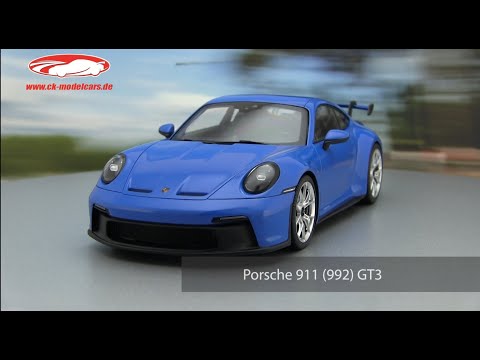Minichamps 1:18 Porsche 911 (992) GT3 2021 シャークブルー / 銀