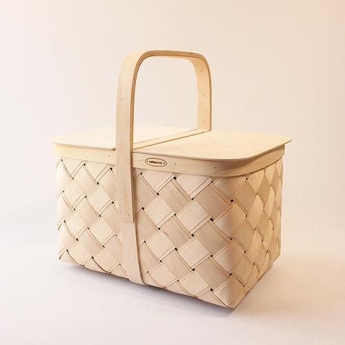 kallekorvid】ピクニックバスケット（合板） / Picnic basket plywood