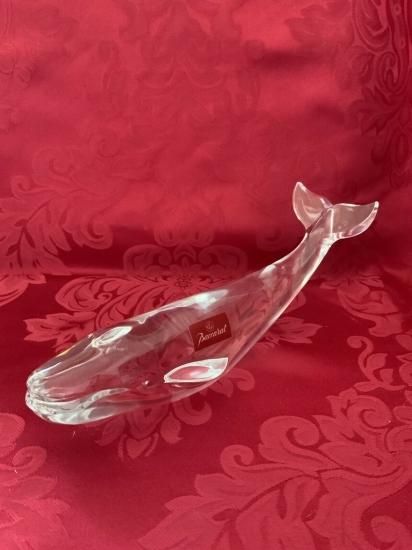 Baccarat バカラ ホエール クジラ ガラス彫刻 約16cm Baccarat バカラ