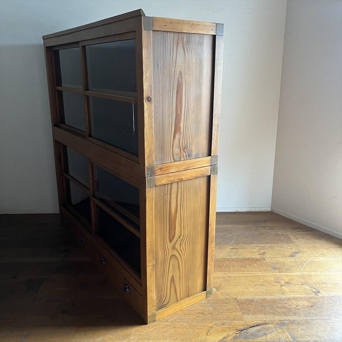 水屋/杉と松/ゆらゆらガラス - 古家具・古道具 アンティーク家具 kubu