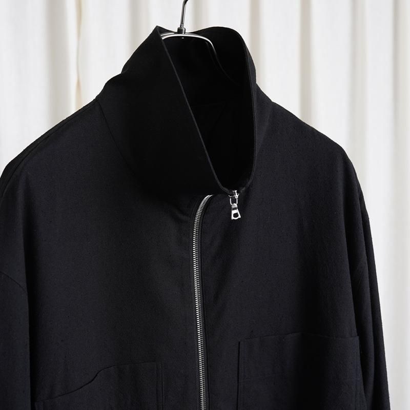 ssstein シュタイン】 SILK NEP CLOTH DRIZZLER JACKET / BLACK