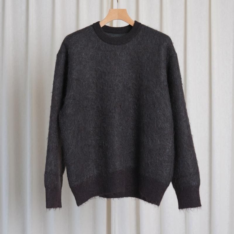 ssstein シュタイン】 KID MOHAIR MIX JACQUARD KNIT LS / BROWN MIX