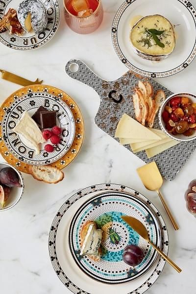 国内在庫）The Bistro Tile Stoneware Bread Plate - ANTHROPOLOGY