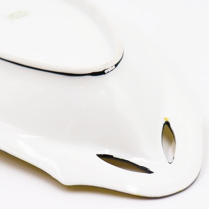 希少アールデコ花柄手描きセロリ皿 NORITAKE イエロー直径28.5 高さ4.5