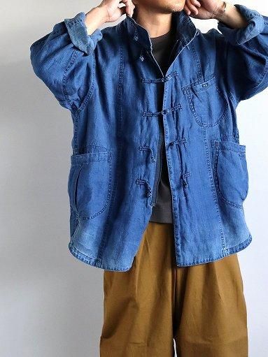 Porter Classic INDIGO LINEN CHINESE JACKET