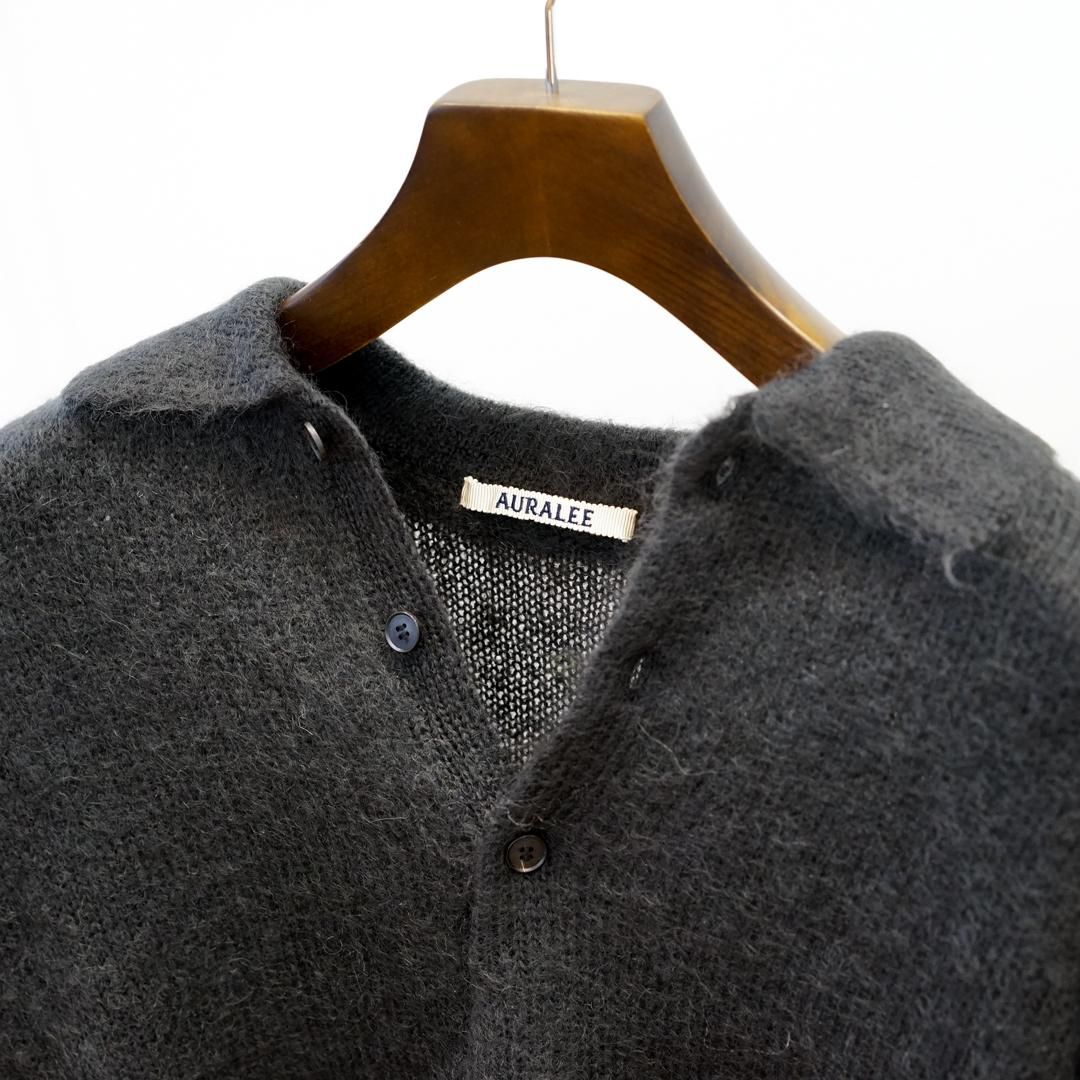 AURALEE(オーラリー)Brushed Super Kid Mohair Knit POLO(A23AP03KM