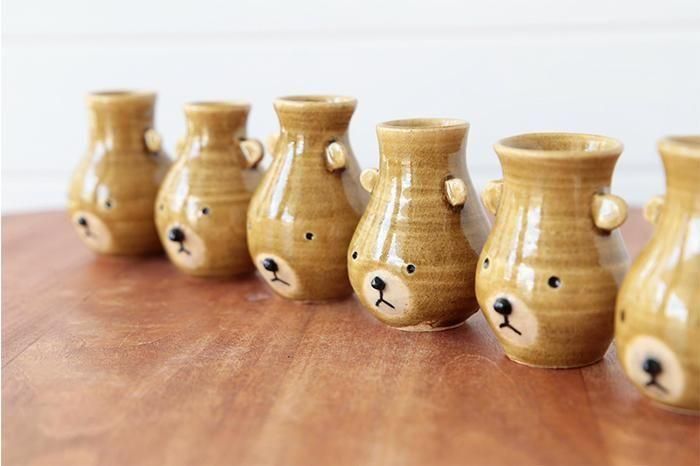 つぼっクマ(黄瀬戸) - Craft・Gift ヤッチとムーン オンラインショップ