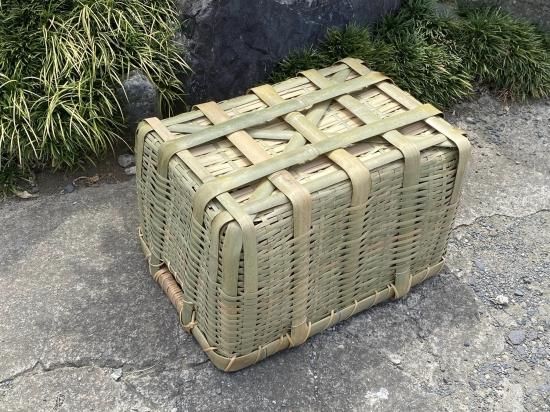 竹製角篭（骨太）御用かご（大）【在庫限り】