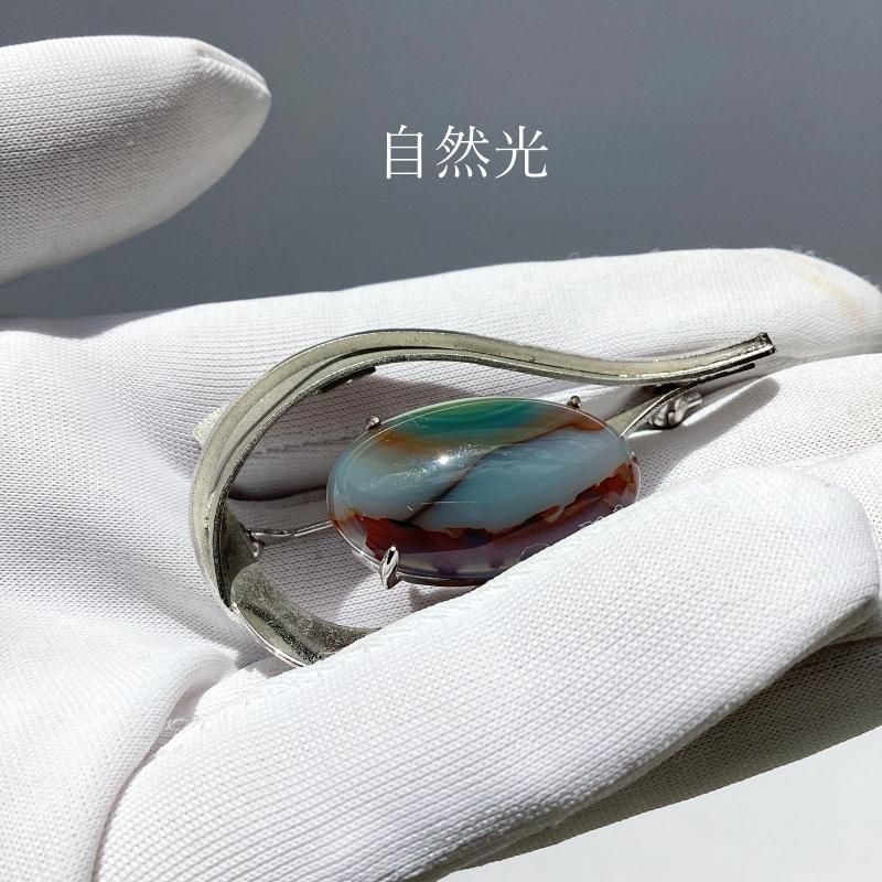 めのう ブローチ 】 縞めのう 瑪瑙 メノウ agate アゲート 天然石 限定