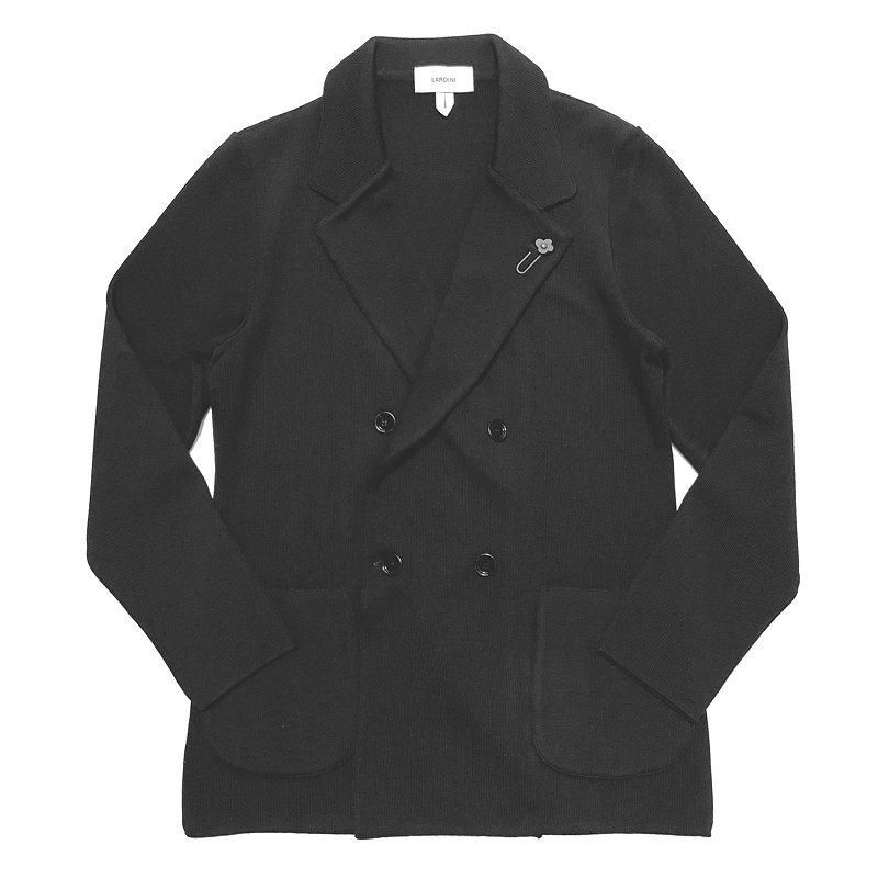 LARDINI ラルディーニ ダブル ノッチドラペル ウール ミラノリブ 4B