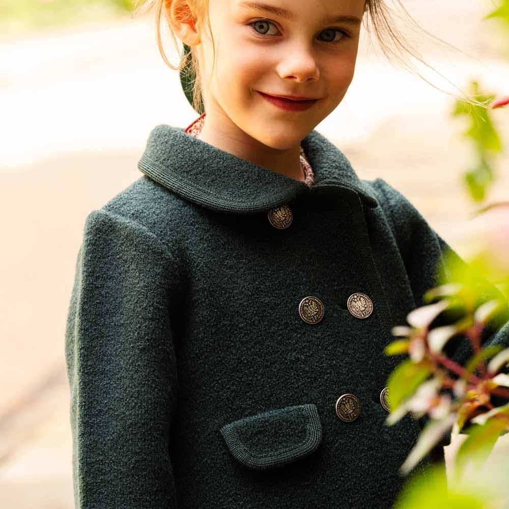 Amaia Kids - Razorbil coat - Green アマイアキッズ - ウールコート