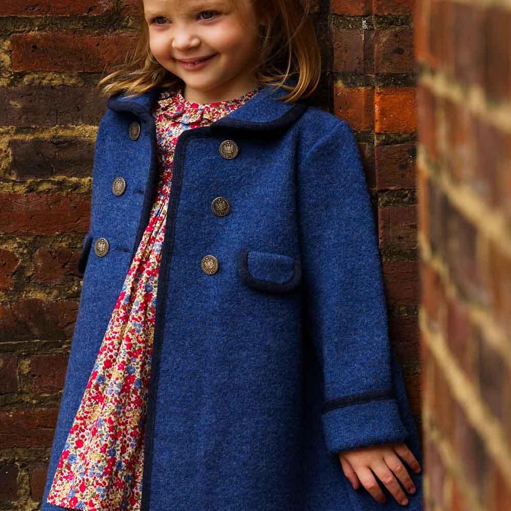 Amaia Kids - Razorbil coat - Blue アマイアキッズ - ウールコート