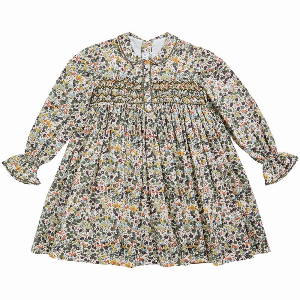 Amaia Kids - Aria dress - Liberty Navy/Khaki アマイアキッズ