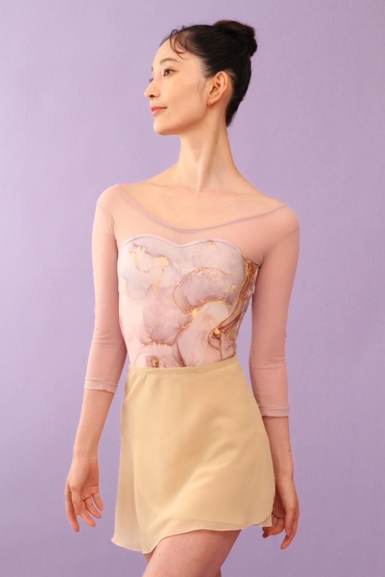 Marble stone】Sleeve design - Balletwear brand unoa