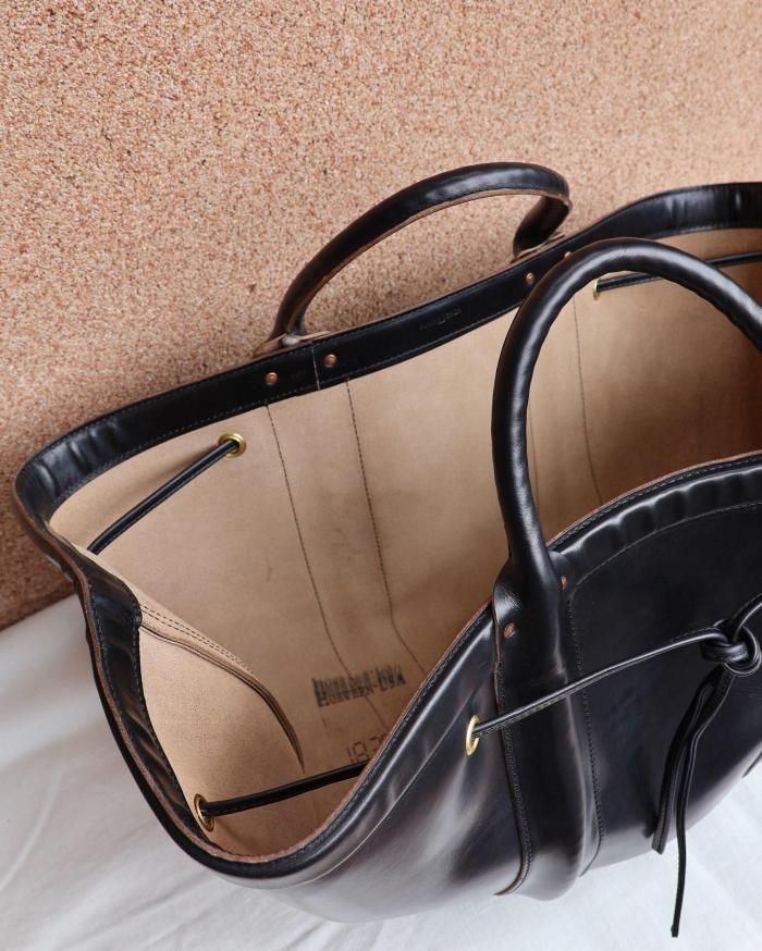 FUMIKA UCHIDA： LEATHER CARPENTERS TOOL BAG - BLACK - ORANN ONLINE