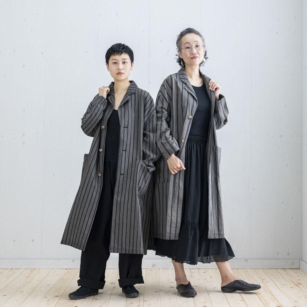 ブロックコート ストライプ（ CHARCOAL / BROWN ） - 公式オンライン