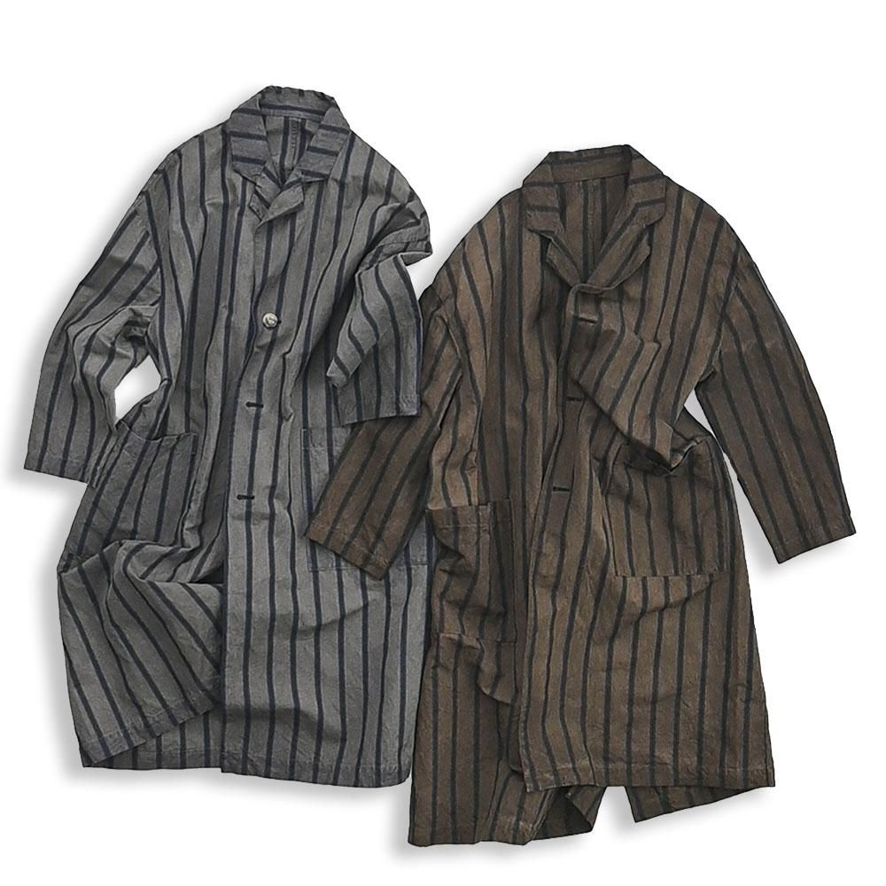 ブロックコート ストライプ（ CHARCOAL / BROWN ） - 公式オンライン