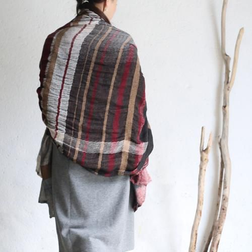 tamaki niime 玉木新雌 wool cotton only one shawl01/ ウールコットン