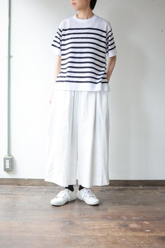 ゴーシュ コットンオックス ワイドキュロットパンツ - SUSCON + RUSTIC