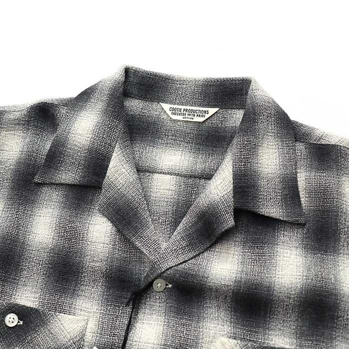 COOTIE/OMBRE CHECK OPEN-NECK L/S SHIRT - THUMBING ONLOINE STORE