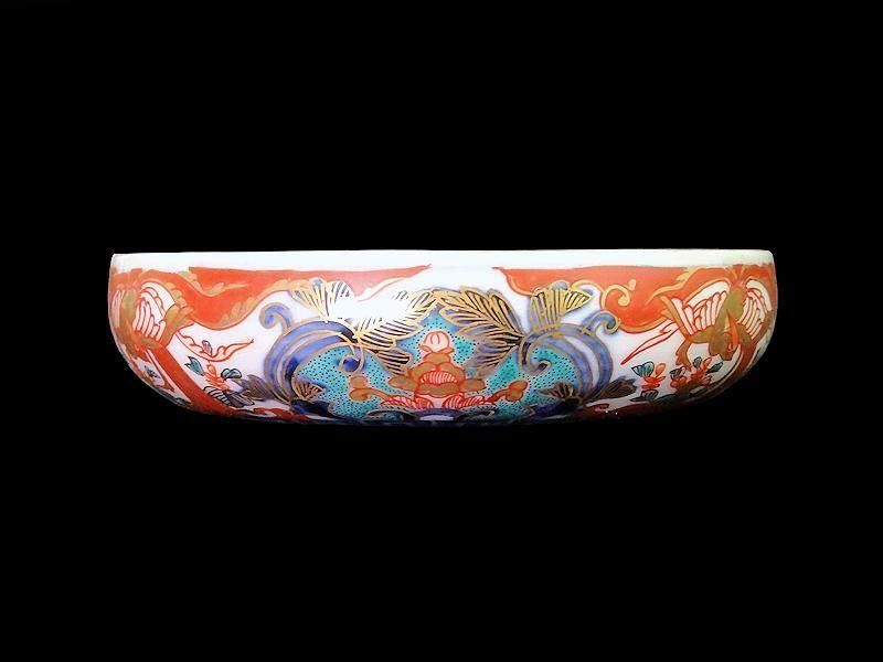 染付 色絵錦手 古伊万里 菱形皿 花鳥 金襴手 ② Ps-47 古伊万里