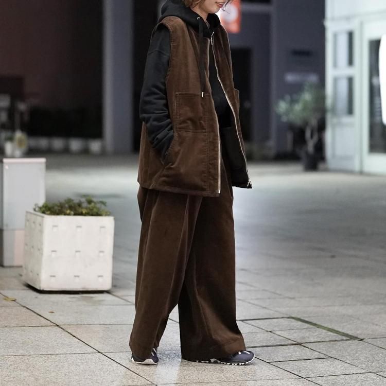 ビソウン BISOWN 25aw コーデュロイ ウールカシミア リバーシブル