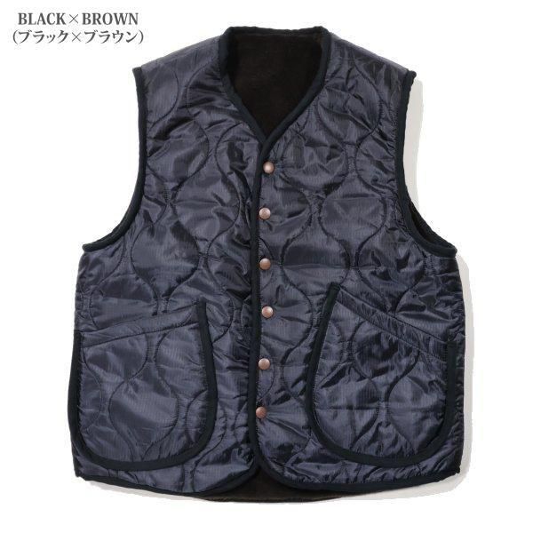 クッシュマン 21500 QUILTING & FUR REVERSIBLE VEST 中綿キルティング