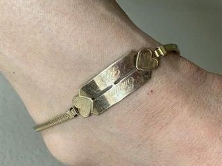 40s 50s スウィートハート 金属のフリンジ ブレスレット ヴィンテージ