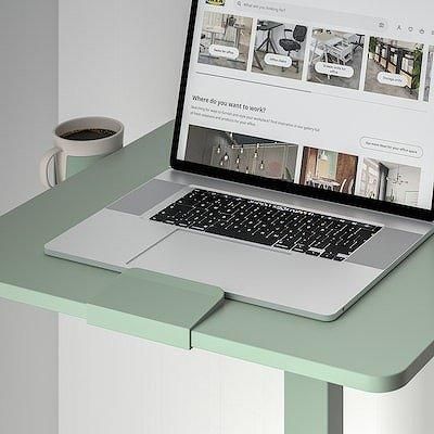 IKEA イケア ラップトップテーブル キャスター付き グリーン 66x50cm