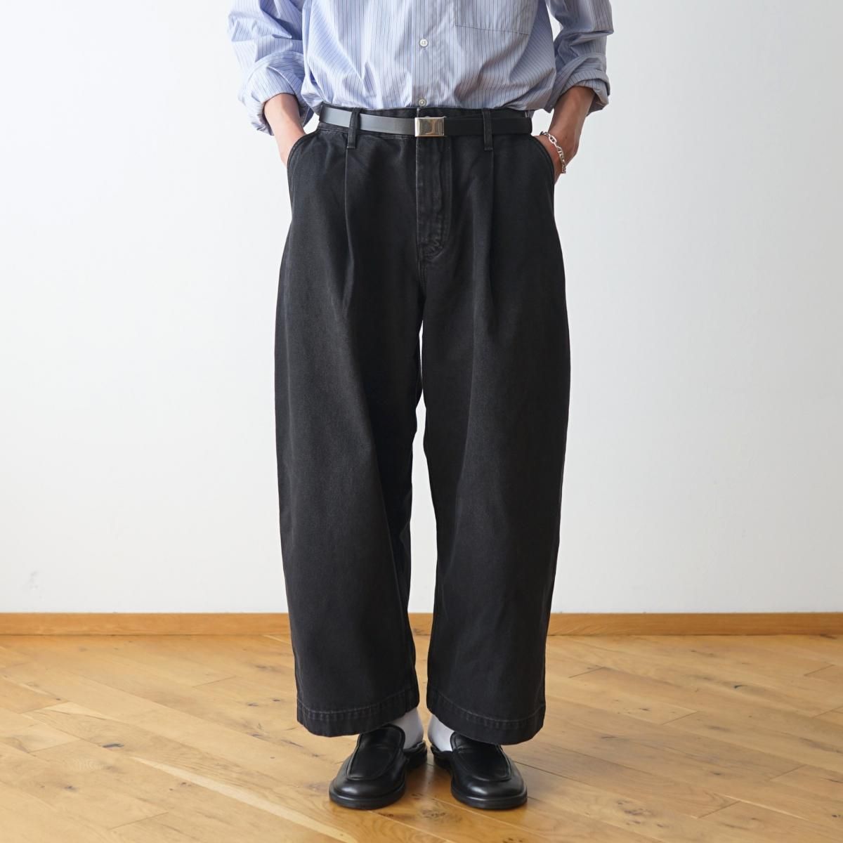 STUDIO NICHOLSON / スタジオニコルソン】 SINGLE PLEAT PANT - WASHED