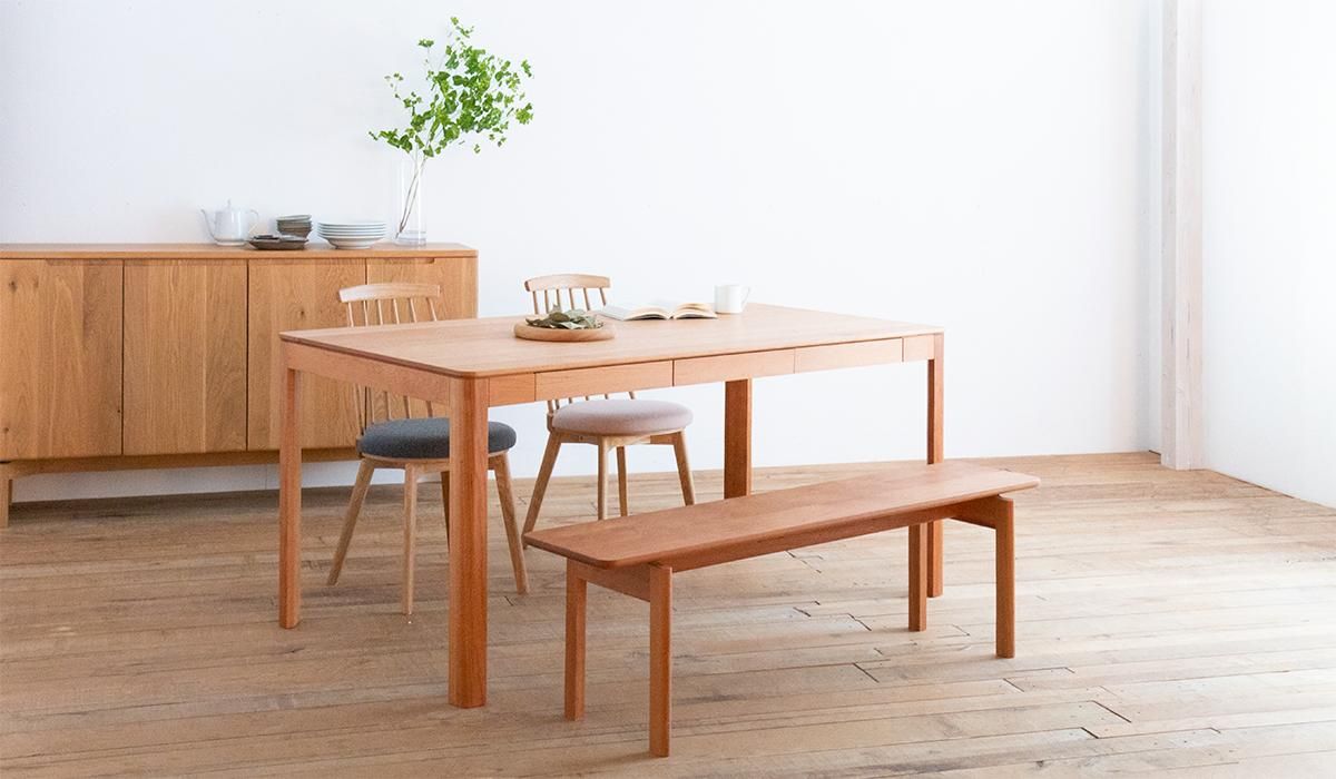 MIMOSA ダイニングテーブル【W1200~2000】 - TATENO WOOD ART online