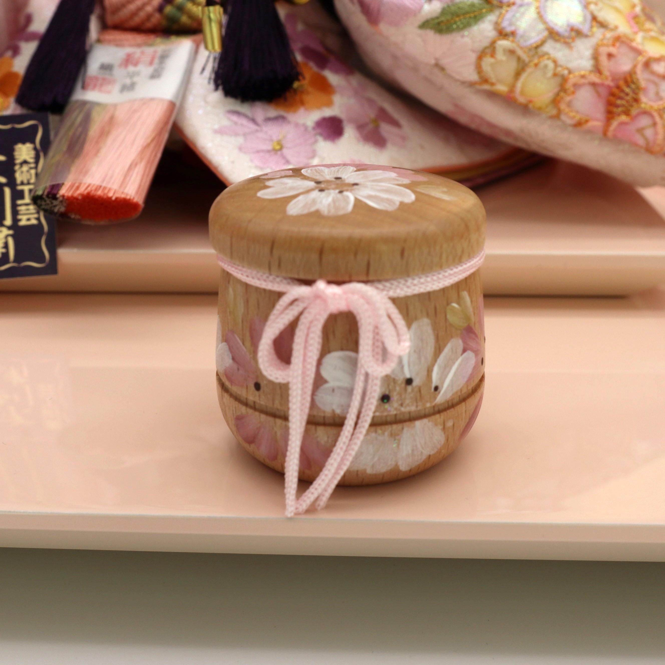 京刺繍 桜尽くし(桃) 望月龍翠作 - 伝統の人形づくり一筋 静岡県富士市