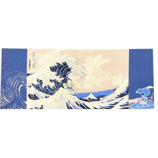 葛飾北斎×PEANUTS 手拭い 神奈川沖浪裏 - NAME-HOUSE ネームハウス