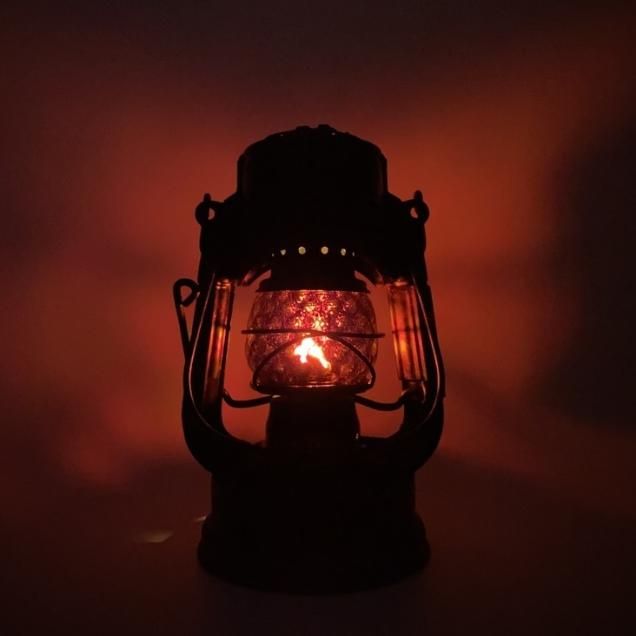 Magma Glass Studio【ランタングローブ】Amber Mirror