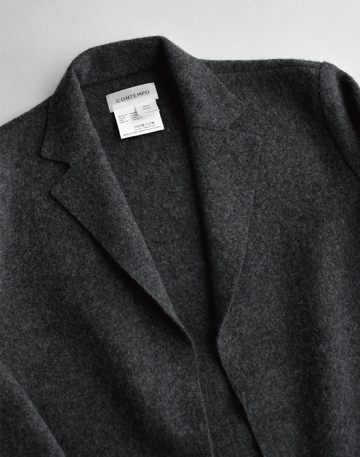 YAECA CONTEMPO felt jacket charcoal
