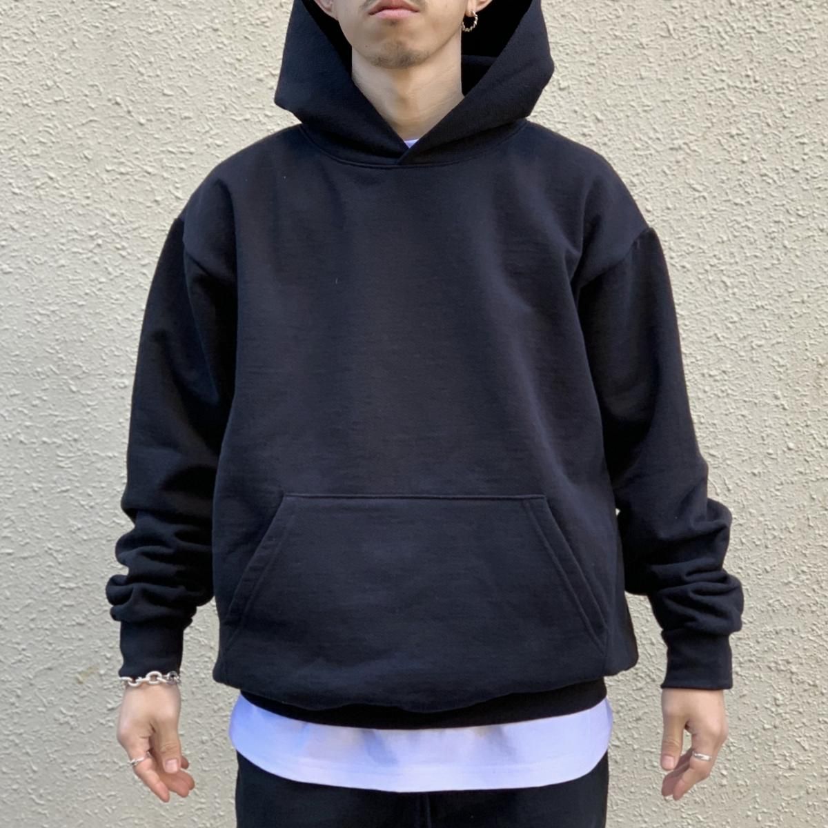 新品 USA製 LOS ANGELES APPAREL 14oz Pullover Hoodie (BLACK