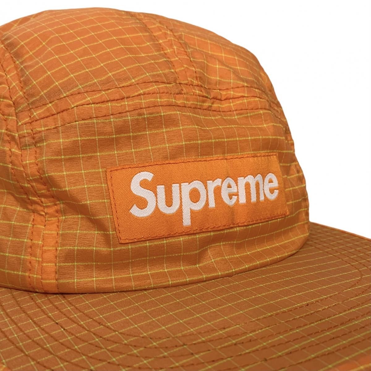 16SS SUPREME 2-Tone Ripstop Camp Cap オレンジ シュプリーム