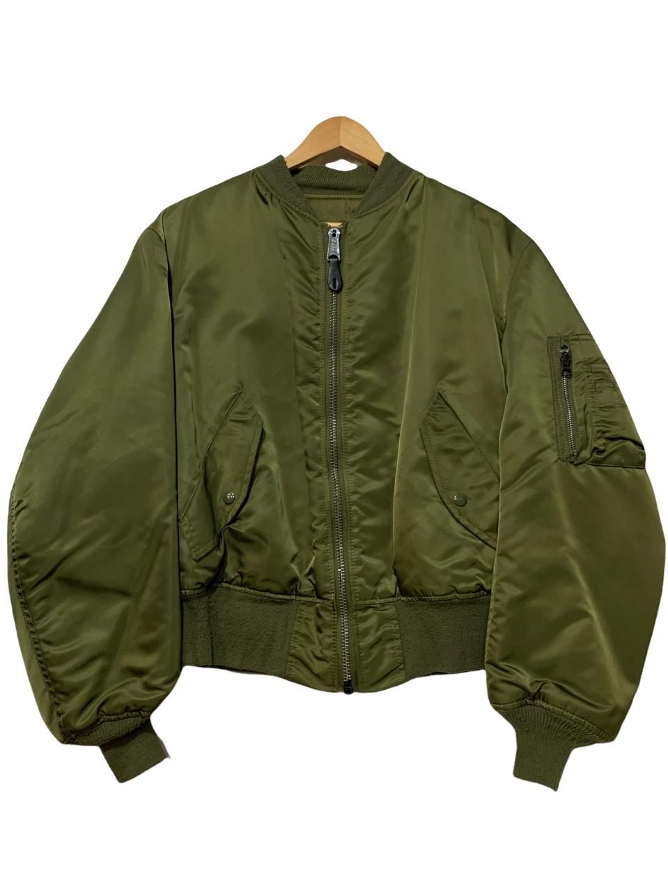 USA製 ALPHA MA-1 Flight Jacket オリーブ M アルファ MA1 フライト