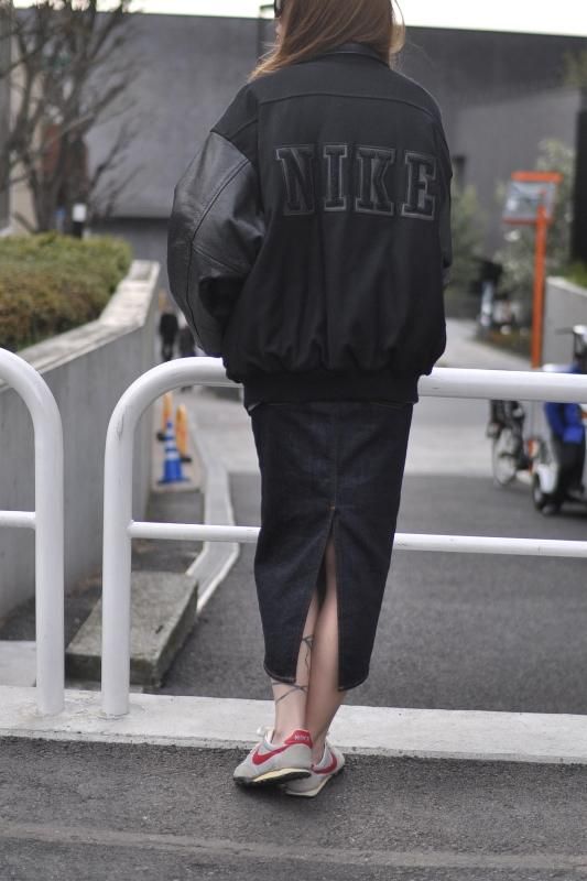 vintage】美品 90s NIKE レザースタジャン BLK - Lubb