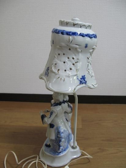 即納！瀬戸ノベルティ 古代人形スタンドランプ マスターズ陶芸 電気