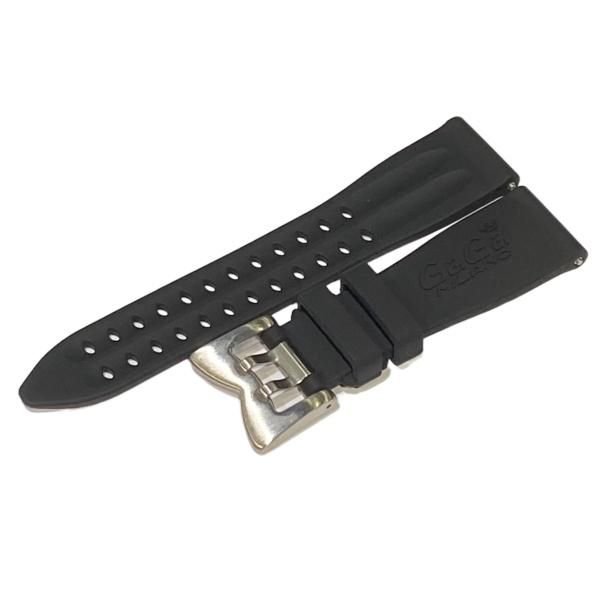 GAGÀ MILANO 時計 ブラックラバーベルト